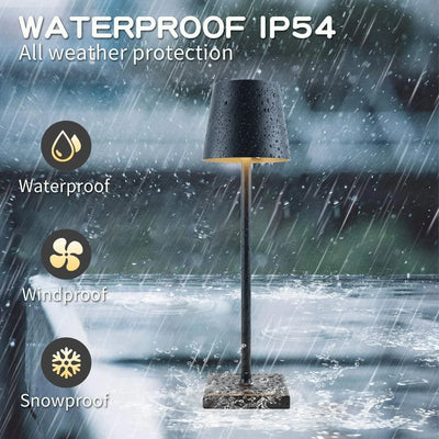 Rechargeable 3-Color LED Desk Lamp – Stepless Dimming & Portable